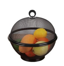 Obstfliegensichere Obstschale mit Netz Deckel Gro&szlig;raum Obstkorb NEU