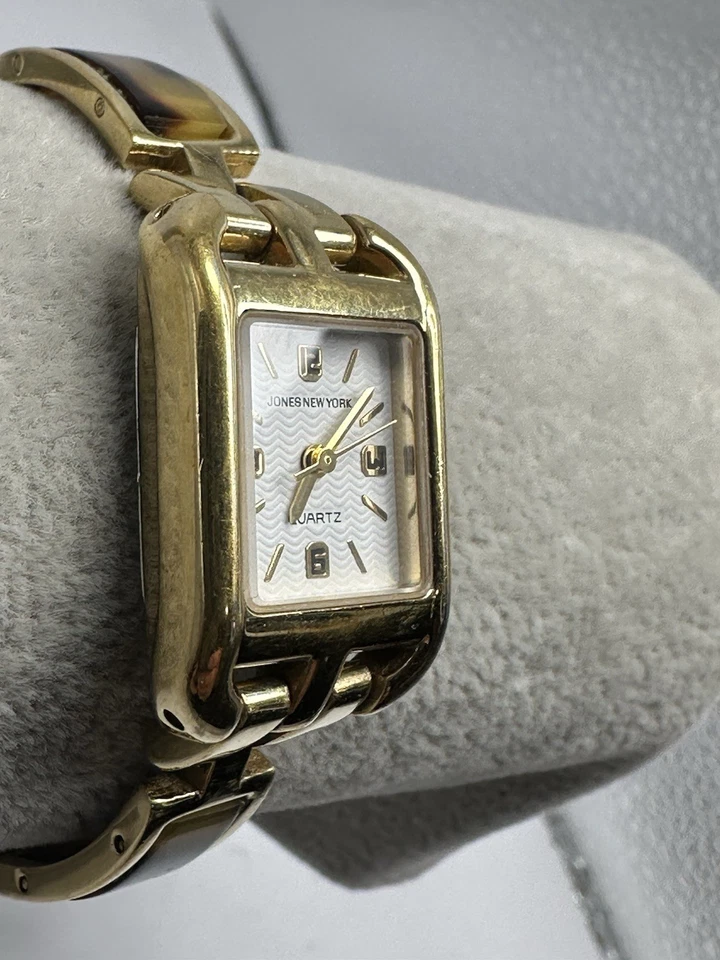 Reloj Jones New York 70080 Damas Chapado en Oro 18K Batería Nueva 19MM 7" G53 Foto 3 de 4