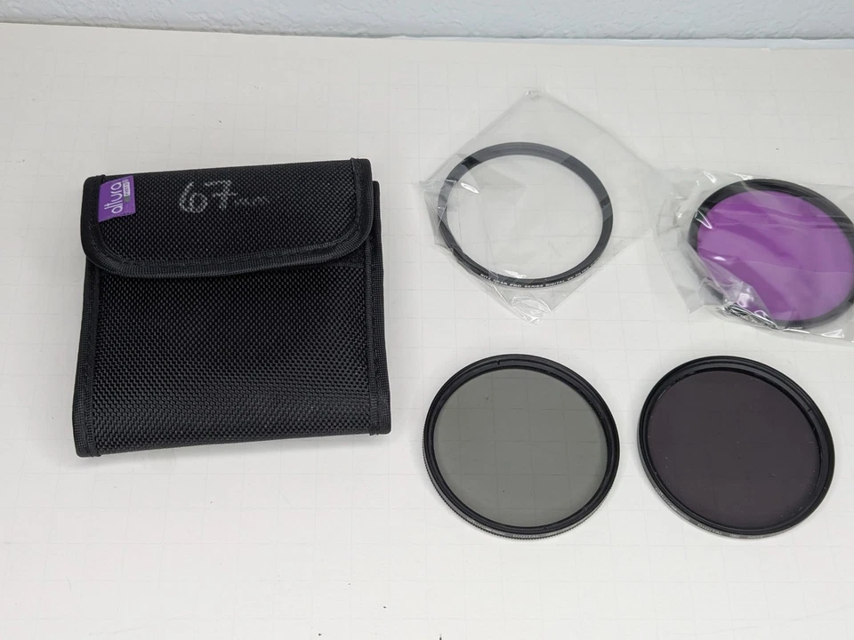67mm Altura / Ritz Set of 4 Filters - CPL, ND4, FL-D, and UV w/ Case - Image 2 of 4