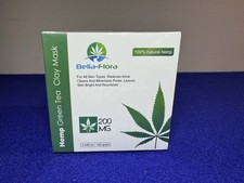 bella flora hemp green tea clay mask 3.34 oz exp 6/15/24
