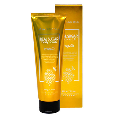 3W Clinic DR.K Propolis Real Sugar Hypoallergenic Body Scrub 200g 7.05oz