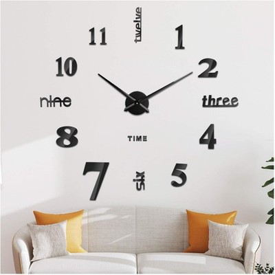 Wanduhr XXL DIY modern still Aluminium Schlafzimmer Wohnzimmer Außen