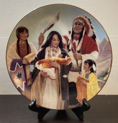 Native American Vintage Collector Plate The Naming Ceremony Limited Edition 91