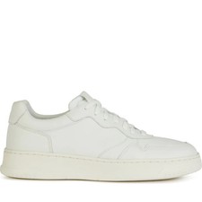 Geox Arvier Mens White Leather Fashion Sneake...