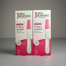 Lot Of 2 FIRST RESPONSE Early Result Pregnancy Test 6 Days Sooner 2 Count Each