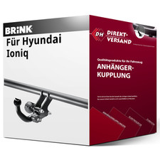 Für Hyundai Ioniq Typ AE (Brink) Anhängerkupplung horizontal abnehmbar neu
