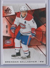 2021-22 UD SP Game Used Legends Red Fragment /205 Brendan Gallagher #57 