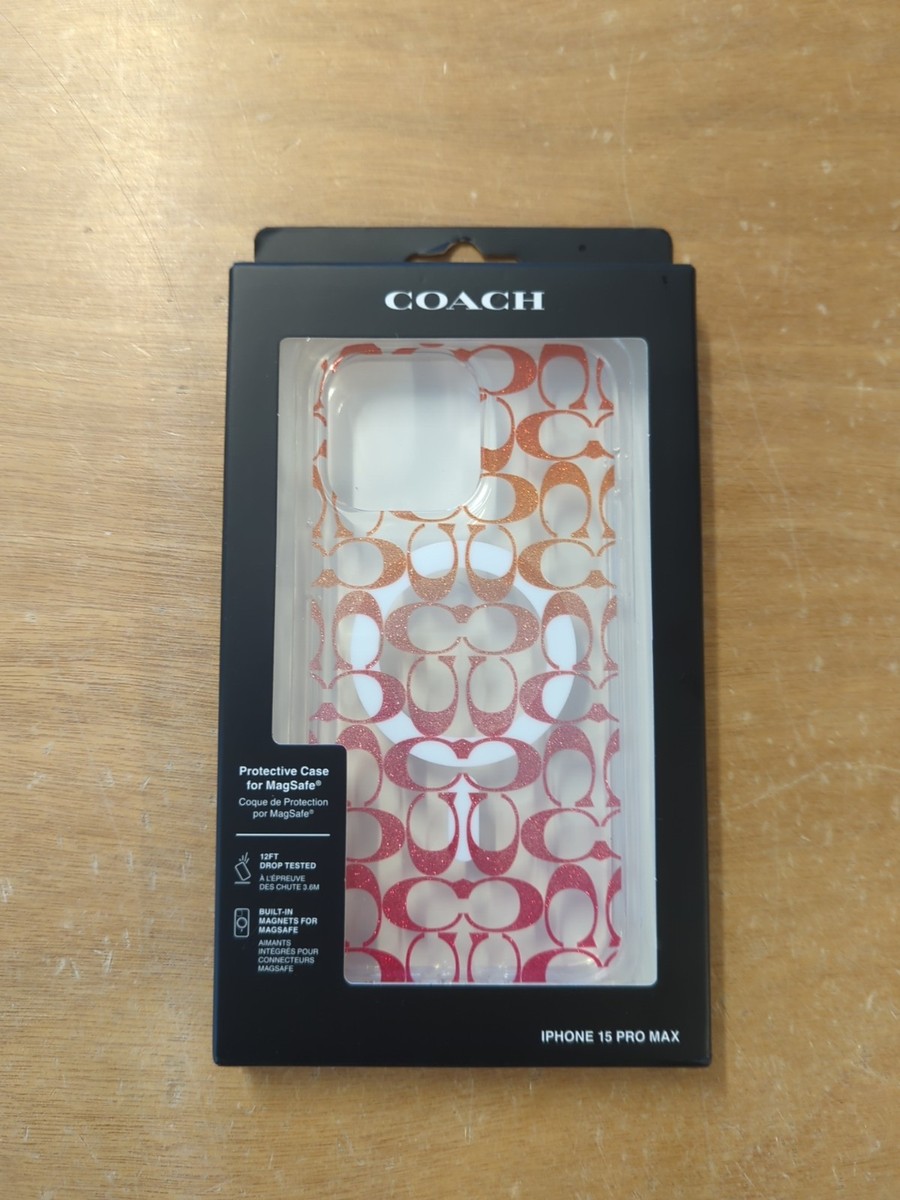 Coach Protective Case with Magsafe For iPhone 15 Pro Max /Glitter