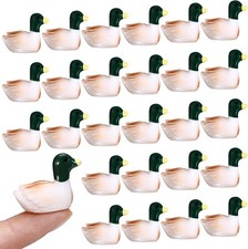 50 Pcs Mini Resin Mallard Mini Ducks Tiny Ducks Figurines Bulk for Garden Mic...