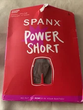 Spanx  2744 Power Shaper Short 6” Inseam Sz L Café Au Lait Ultra Soft Torn Box