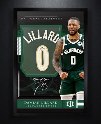 Damian Lillard Signed Milwaukee Bucks Jersey Framed JSA COA Auto Display