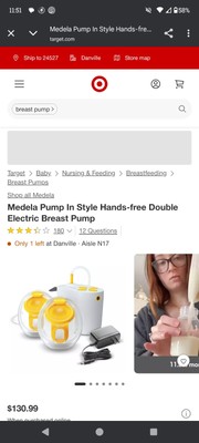 Medela Pump In Style Hands Free Double Electric Breast Pump (101045436)