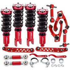 Front Rear Coilovers Camber Toe Kit Lower Control Arms For 96-00 Honda Civic