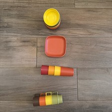 Vintage 1980s Tupperware Toys Play Set - 4 Plates,  8 Bowls, 4 Cups, 4 Mugs