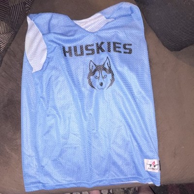 Alleson Athletic Reversible Mesh V-Neck Basketball Jersey Huskies Blue/White M