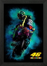 Poster arte da parete con cornice moto Valentino Rossi quadro stampa su tela