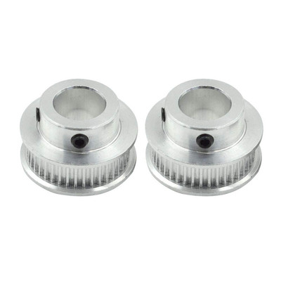 GT2 12Mm Bore 40 Teeth Pulley 2Pcs, 6Mm Band Width Synchronous Wheel, Aluminum A
