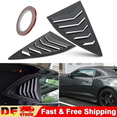 2PC Quarter Side Window Scoop Louvers Cover for Chevy Chevrolet Camaro 2010-2015