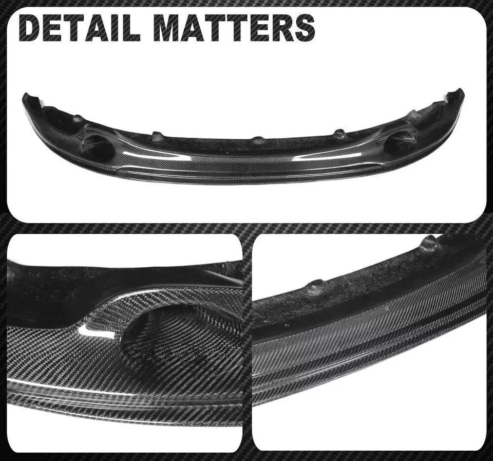 Alerón labial parachoques delantero BMW E82 1 Series M cupé 2011-2013 fibra de carbono real EE. UU. Foto 3 de 4