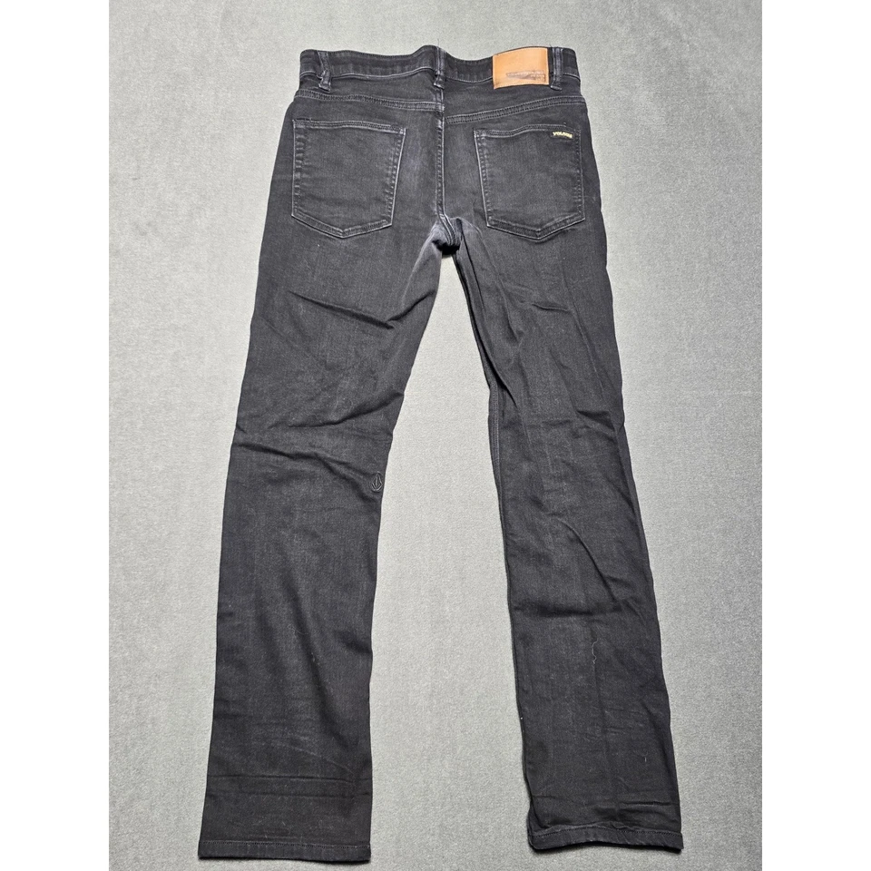 Volcom Solver Modern Straight Black Jeans Mens 30x30 Skate Casual Denim Skate - Image 4 of 4