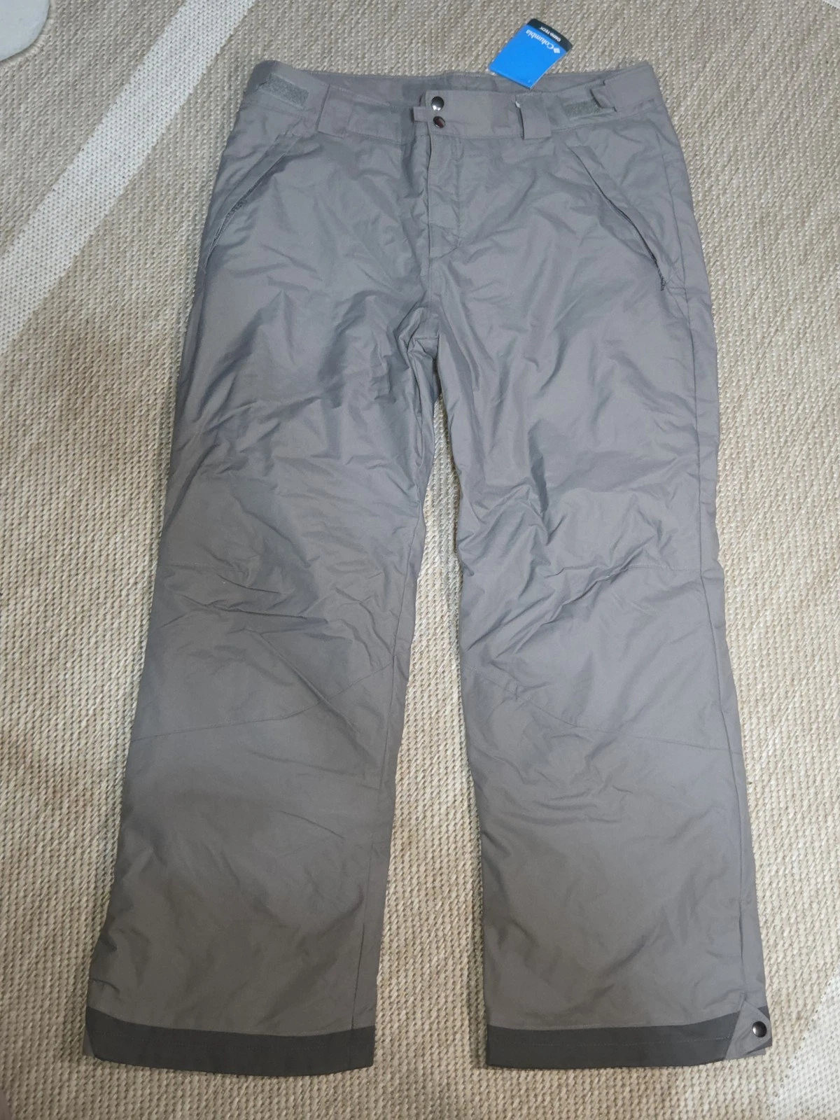 Columbia Omni-Heat M Arctic Trip Snow Pants Gray Men's L Regular Insulated