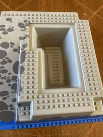 Lego Gray Blue Raised Baseplate 6277 Trading Post 6276 El Dorado Fort damaged