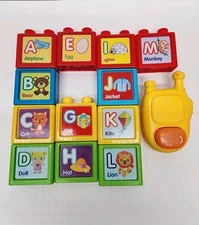 Vtech Sit To Stand Ultimate Alphabet Train Phone & Blocks Incomplete Lot #1