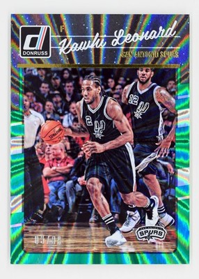 2016-17 Donruss #116 Kawhi Leonard /99 Green Holo Laser San Antonio Spurs