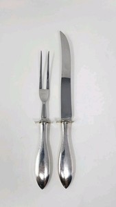 Vintage Marshall Field Company Meat Carving Knife & Fork Set- Websterling Handle