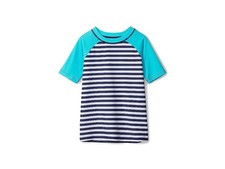 Hatley Kids' Underwater Stripes Short Sleeve Rashguard - Blue
