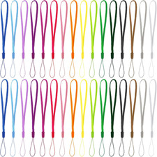 32 Pcs 7 Inch Colorful Hand Wrist Strap Lanyard for USB Keys Flash Drive