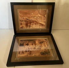 Southwest Ruins Mesa Verde Canyon De Chelly Signed Framed Art Print Set Of 2