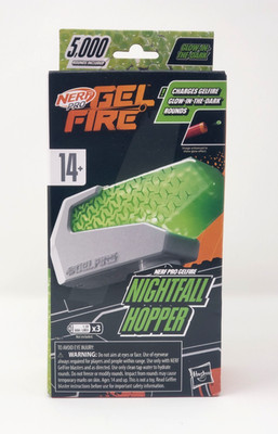 Nerf Pro Gel Fire Nightfall Hopper & 5000 Glow in the Dark Rounds Mythic Raid