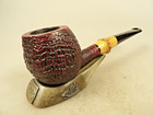 Radice Silk Cut T/B Acrylic Stem Strt Grain Blasted Briar Pipe Hand Made Italy — photo 5
