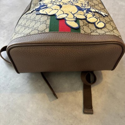 Gucci X DISNEY Three Little Pigs GG Supreme Ophidia Backpack  display picture 3