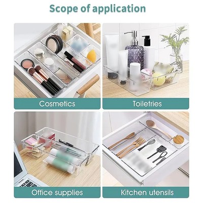 Klare Kunststoff Schreibtisch Trennwände Behälter perfekt für Schlafzimmer Aufbewahrung und Organisation