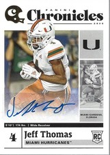2020 Panini Chronicles Draft Picks Signatures #14 Jeff Thomas Auto - FB
