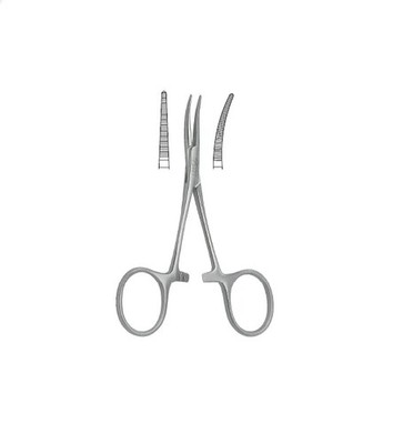 24 HALSTEAD Mosquito Hemostatic Forceps, 5'', Straight Serrated Delicate Jaws