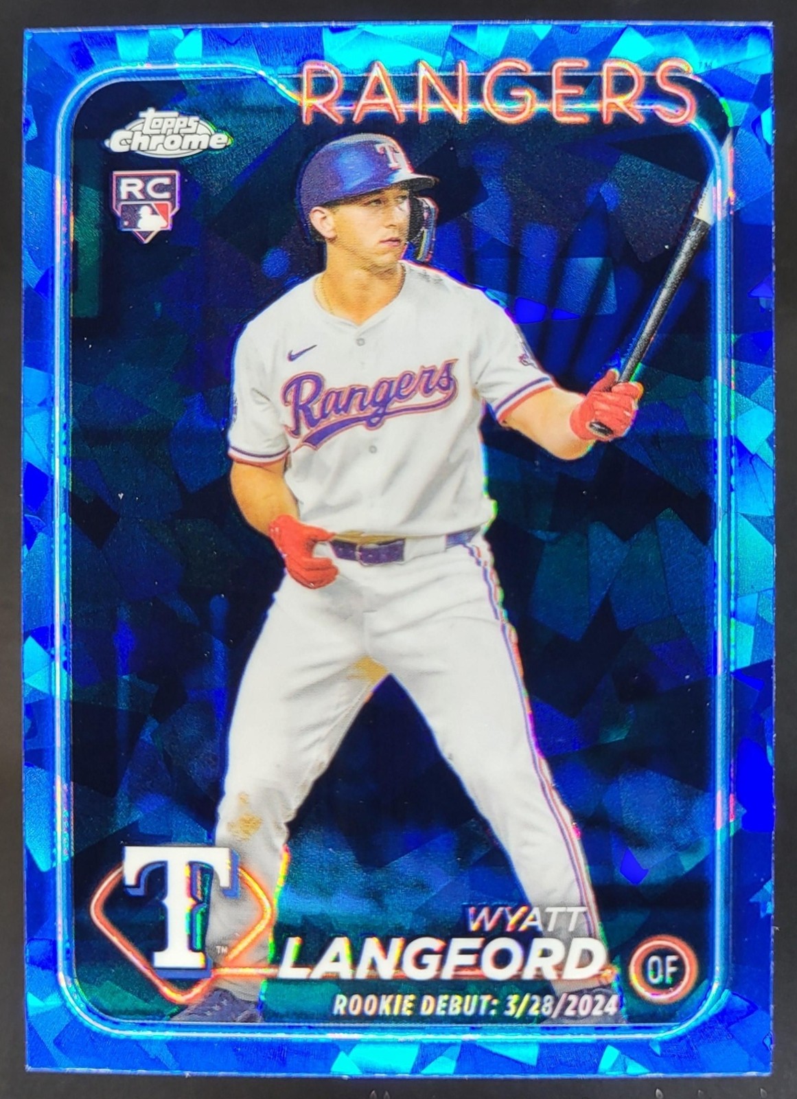 2024 Topps Chrome Update Sapphire Wyatt Langford #USCS341 RC Texas Rangers CN