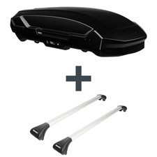 Dachbox Thule Motion 3 M + Dachträger Menabo Ariete für Opel Astra G Caravan F35