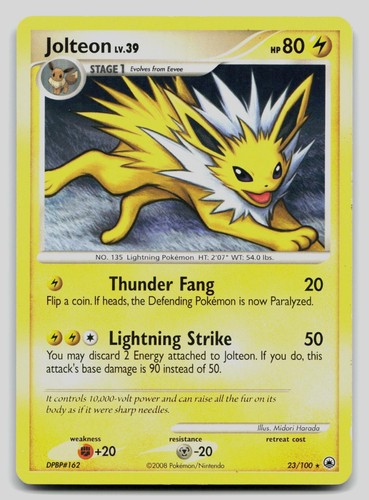 Jolteon 23/100 Rare Majestic Dawn Pokemon Lightly Played