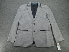 Bar III Blazer Mens XL Gray Navy Lightweight Sport Coat Jacket Modern Fit New