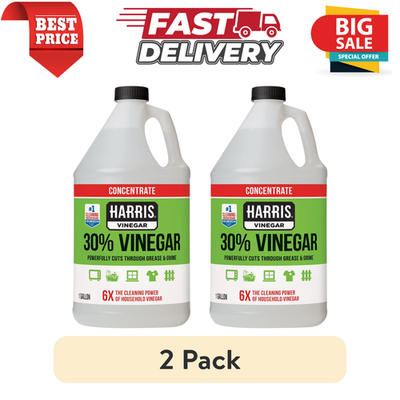 #ad 2 Pack Harris Vinegar Concentrate Cleaner 30 Percent All Purpose 1 Gallon $37.98