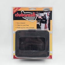 CLUBWASH Golf Club Cleaning Brush Pouch Bag - Black Easy To Use - Foldable
