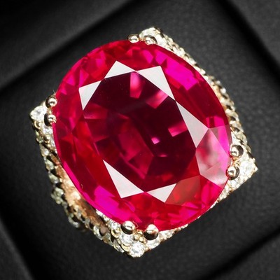 PINK RASPBERRY RUBELLITE TOURMALINE 21.70CT 925 STERLING SILVER HANDMADE RINGS