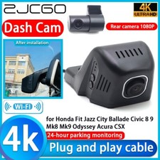 4K Dash Cam for Honda Fit Jazz City Ballade Civic 8 9 Mk8 Mk9 Odyssey Acura CSX