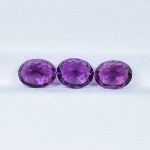 3.15 ct BEST GRADE PURPLE PINK NATURAL RHODOLITE PURPLE GARNET - Oval 3pcs Video - Picture 2 of 3