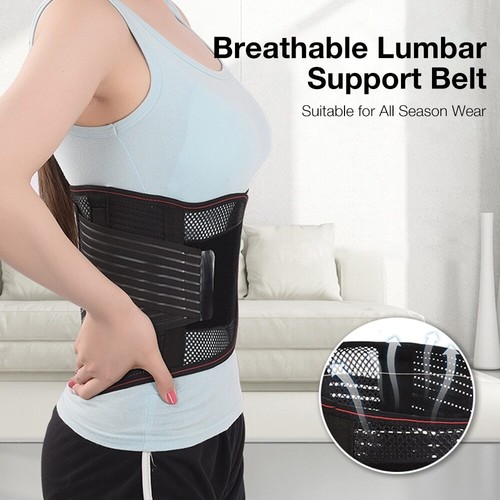 Breathable Back Lumbar Support Belt Spine Waist Braces Back Support Pain Relief - Picture 3 of 13