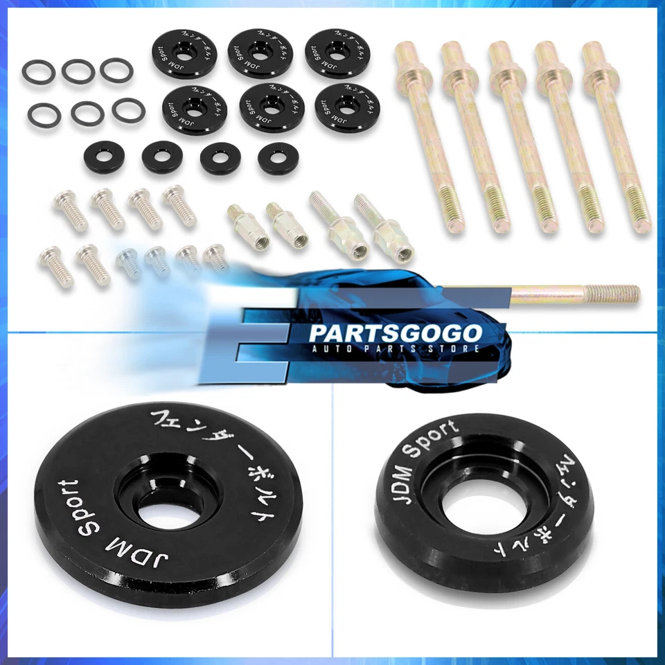 For Acura Honda K20 K24 JDM Low Profile Engine Valve Cover Washer Bolt Kit Black Foto 2 de 2