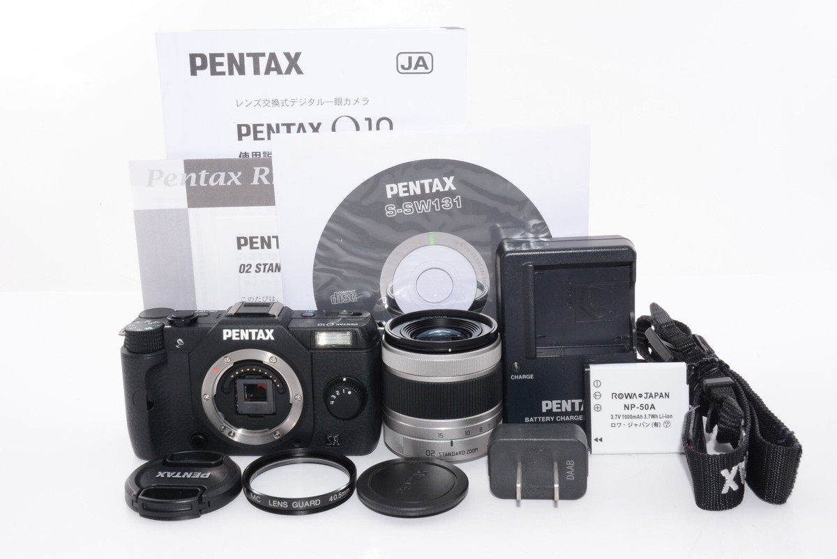 Exc+5/914shots] PENTAX Q10 Digital Camera & 02 Lens Set Black From